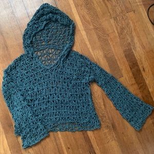 Free people cropped beach hoodie